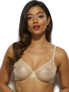 Glossies Lace Moulded Bra - Fig, Sheer Bras