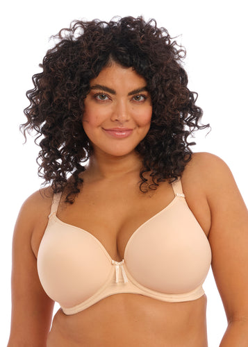 Cacique 42DDD Ivory/Beige Striped Simply Wire Free T-shirt Bra