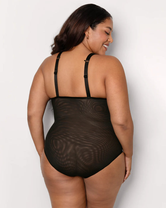 Sheer mesh body - Curvy Couture - sheer-mesh-body - The Pencil Test - Curvy Couture