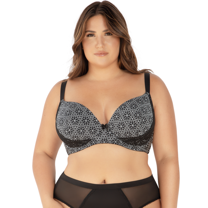 Casey Mosaic - Parfait - casey-plunge-molded-bra-mosaic - The Pencil Test - Parfait